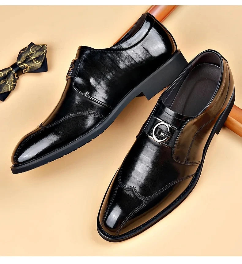 Men'S Business Pu Leather Shoes Big Size