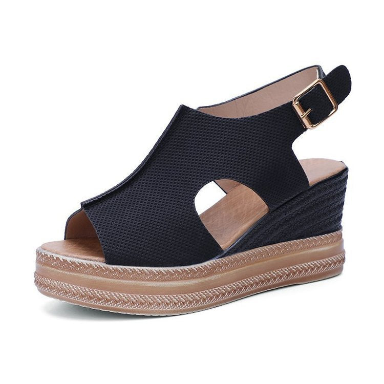Peep Toe Sandals  Wedge