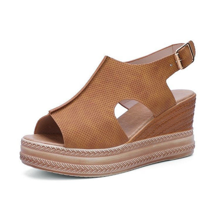 Peep Toe Sandals  Wedge