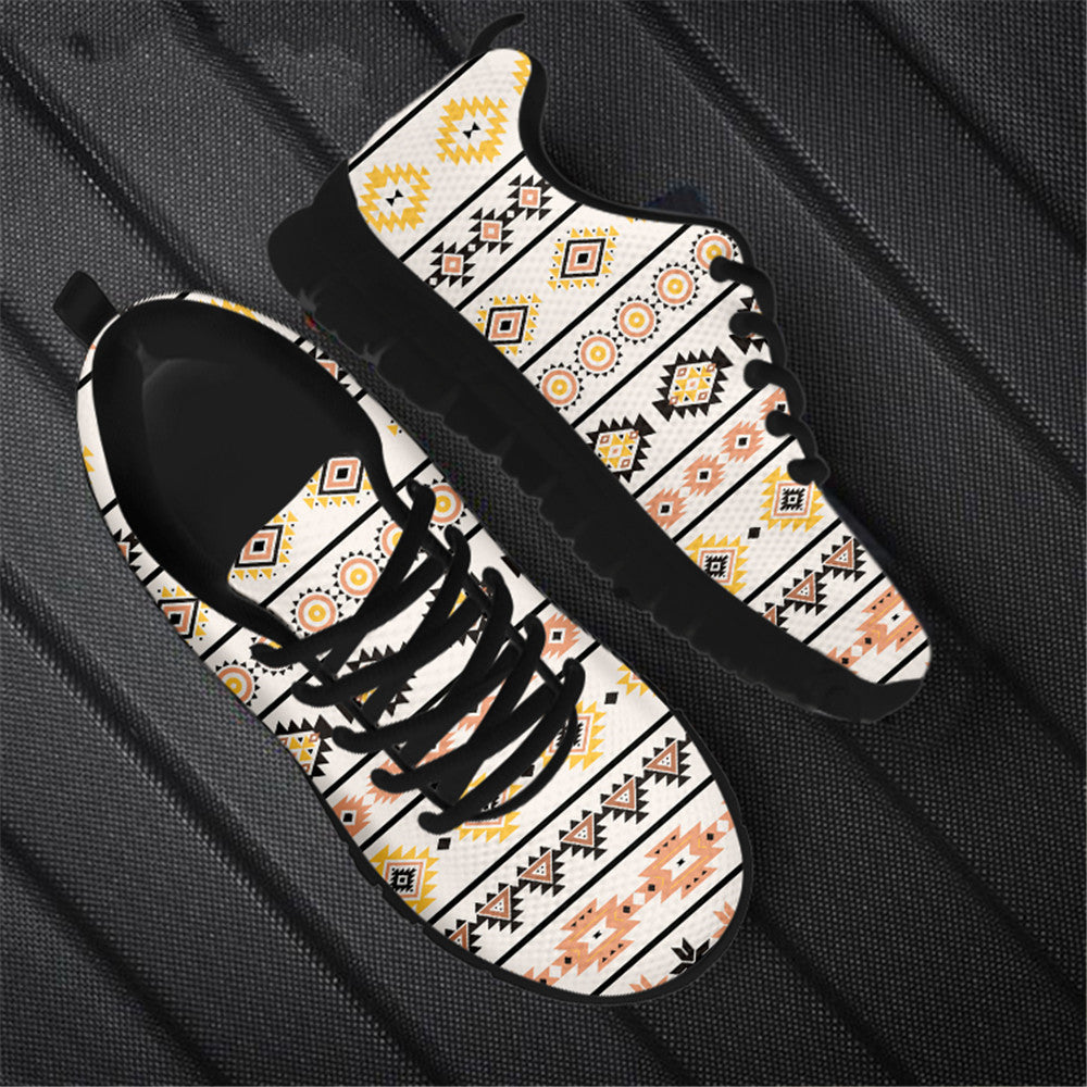 Printed Sports And Leisure Mesh Running Shoes For Men And Women