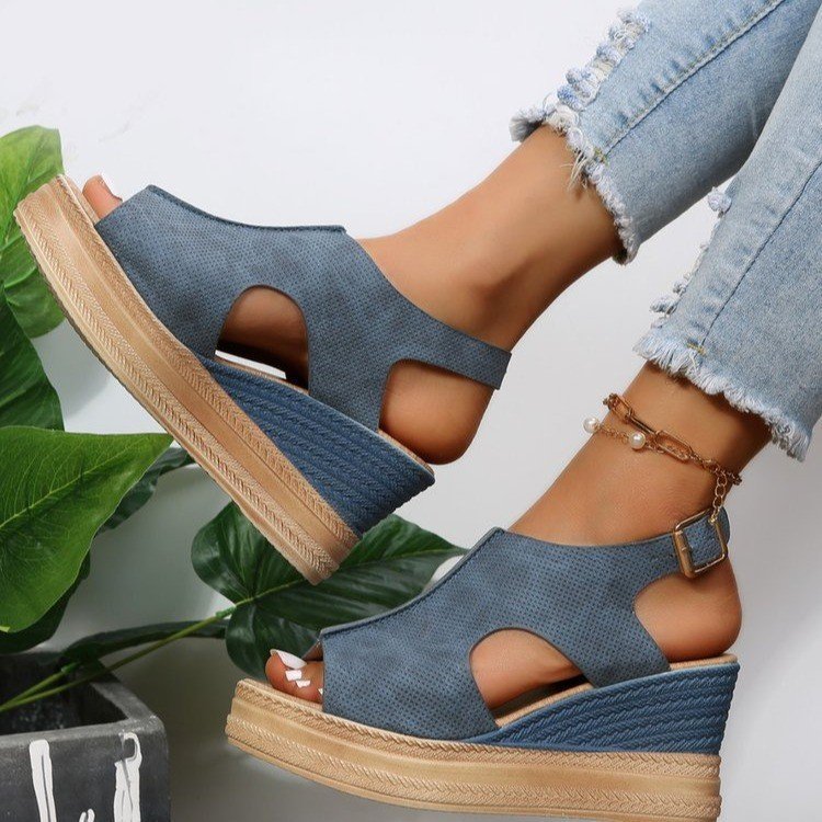 Peep Toe Sandals  Wedge