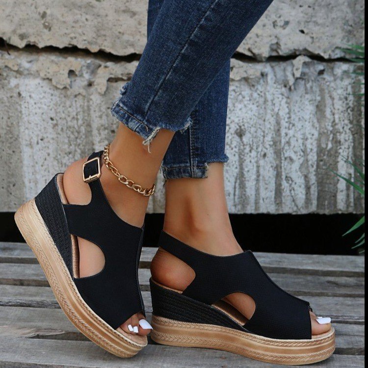Peep Toe Sandals  Wedge