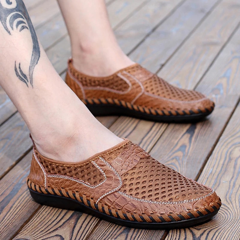 Mens Casual Genuine Leather Shoes