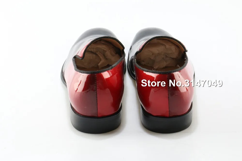 Mixed Color Patent Leather Creepers Flats