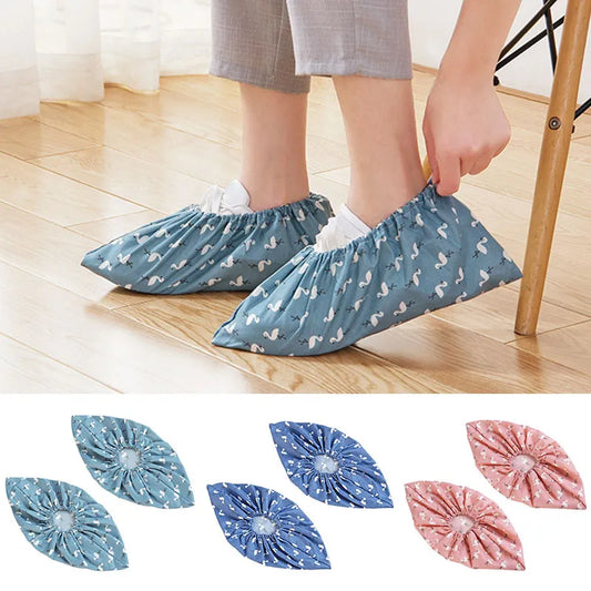 Washed Thicken Reusable Elastic Shoe Cover