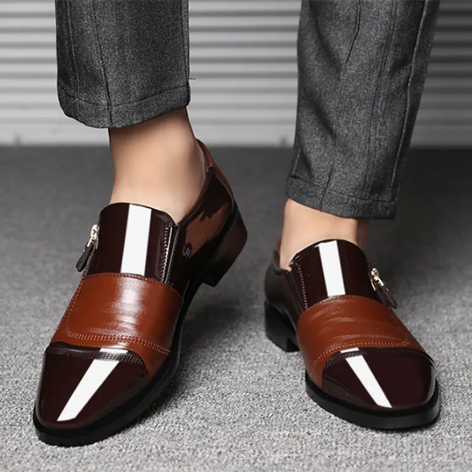Leather  Formal Men Shoes Plus Size Point Toe