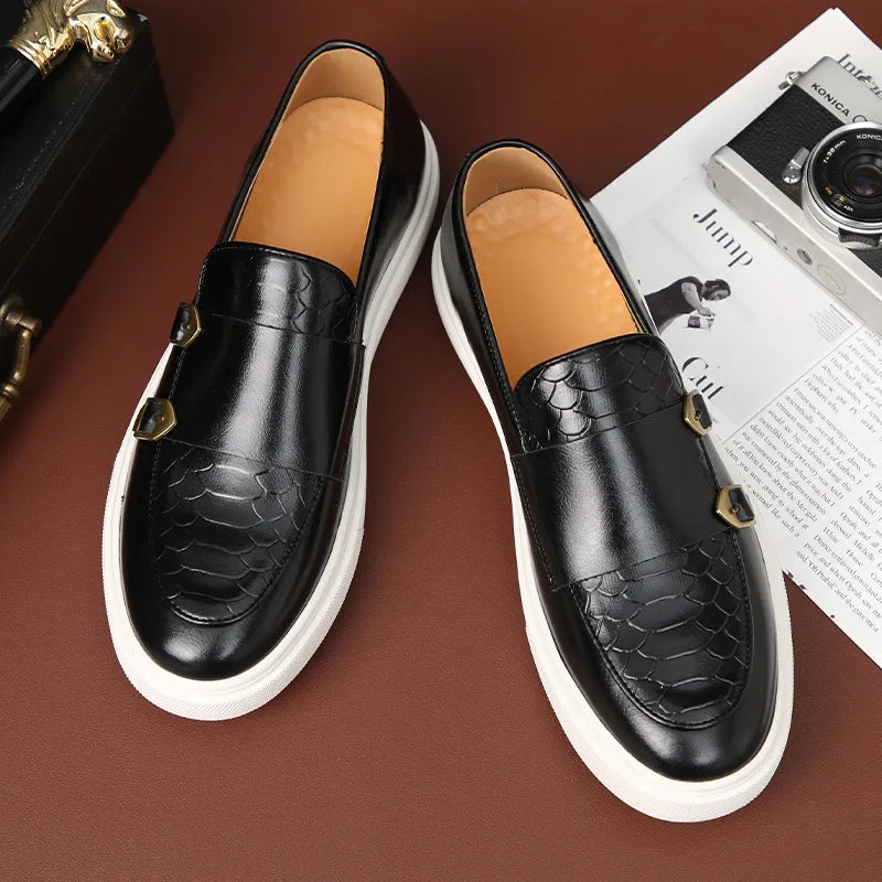 Men Retro British Style Loafers