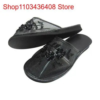 Women's Fashion Mesh Floral Slippers