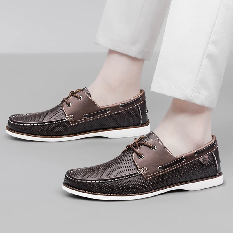 breathable lace-up Loafers for men