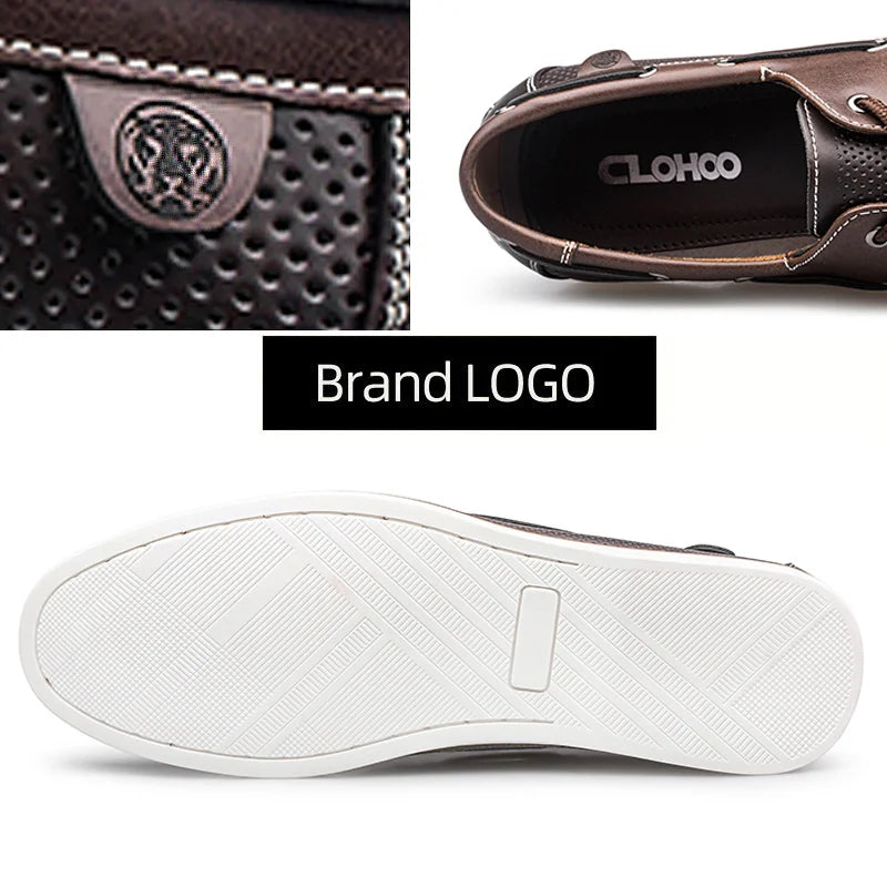 breathable lace-up Loafers for men
