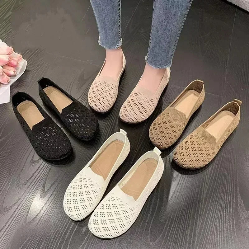 Summer Mesh Fabrics Breathable Flats