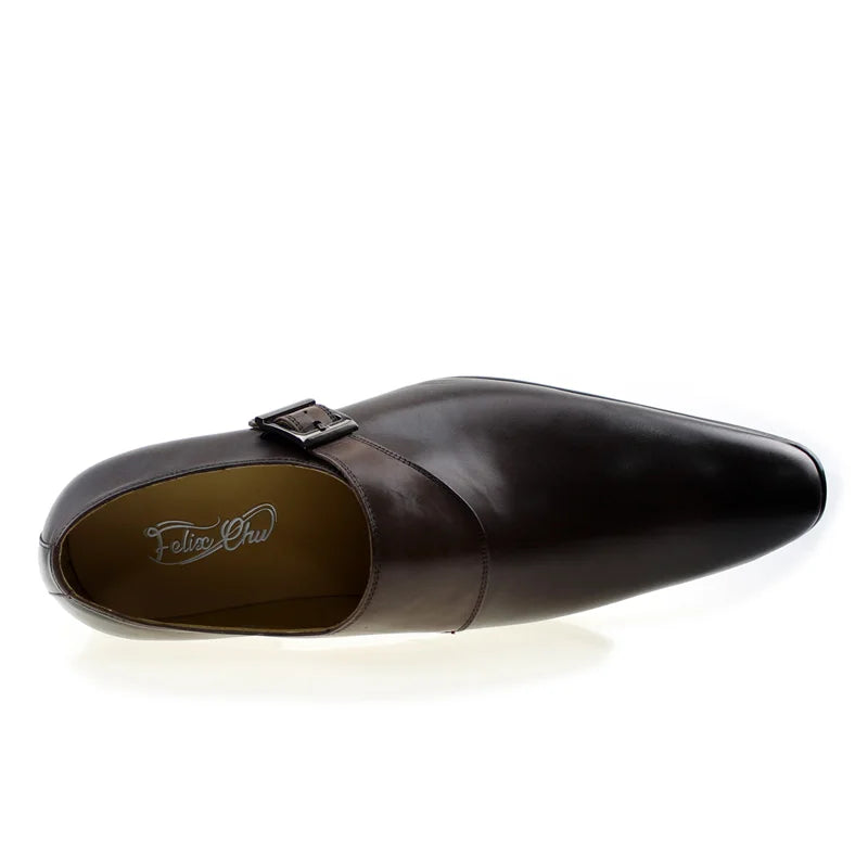 Dark Brown Black Office Business Formal Shoes for Men