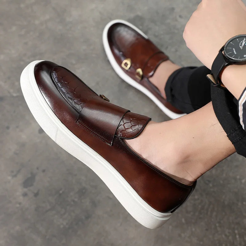Men Retro British Style Loafers
