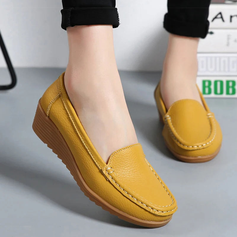 Women New Leather Flat Shoes