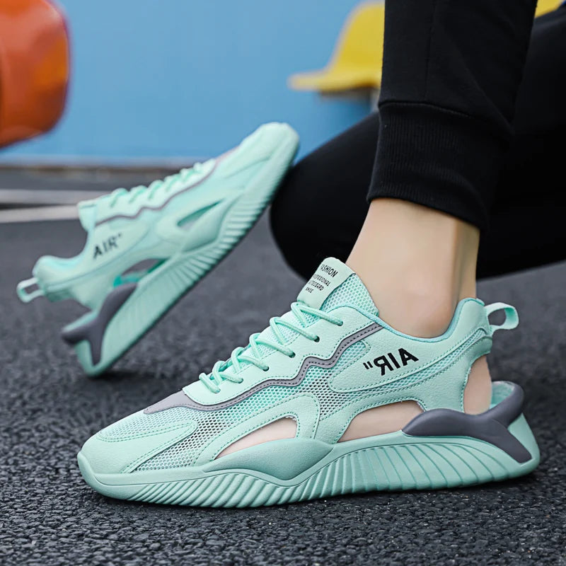 Leather Men's Shoes Slippers Outdoor Sports Trendy Flat Men Sandals Non-slip Breathable Eva High Quality Fashion Summer Mesh PU