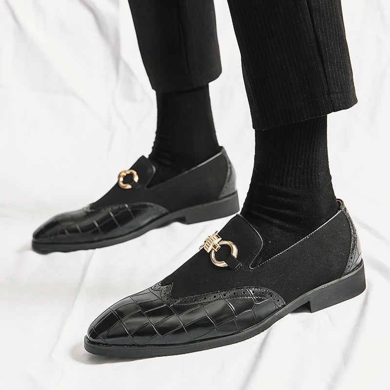 Green Loafers Nubuck Leather Designer Casual