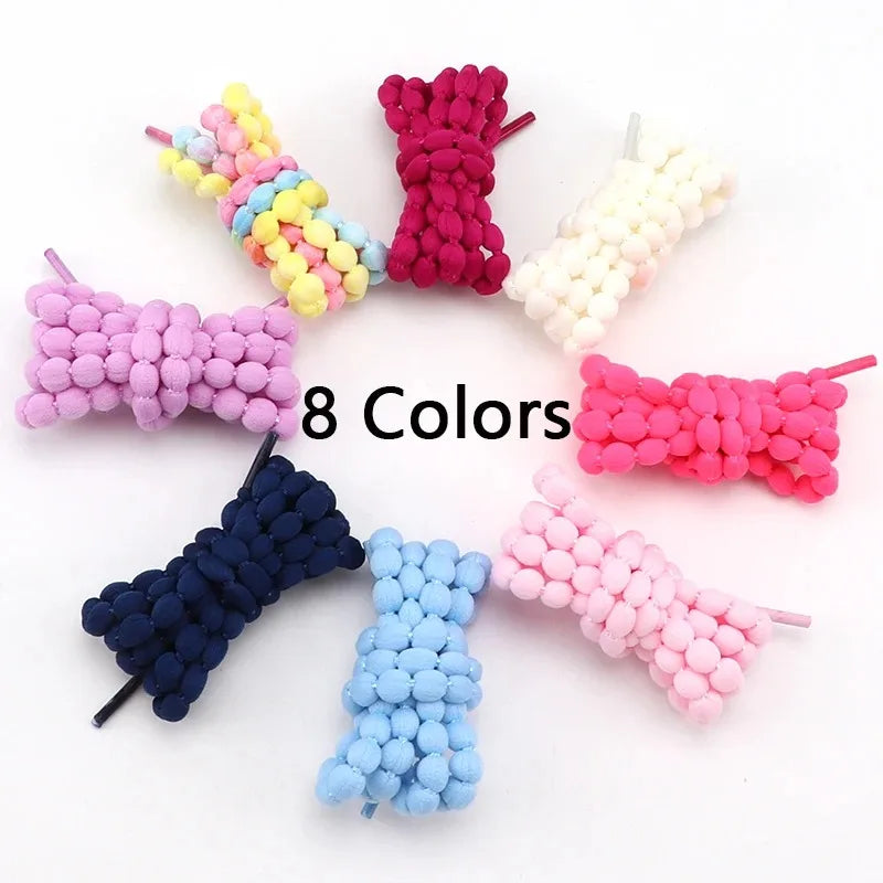 Fashionable colored beaded shoelaces Non fading 120/140/160cm