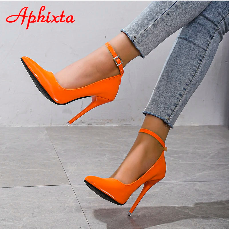 Crystals Buckle Stiletto Heels