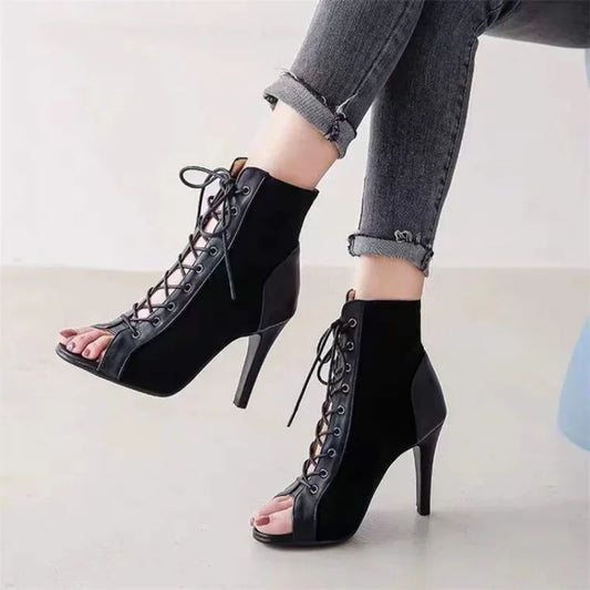 Lace-Up High-Heeled