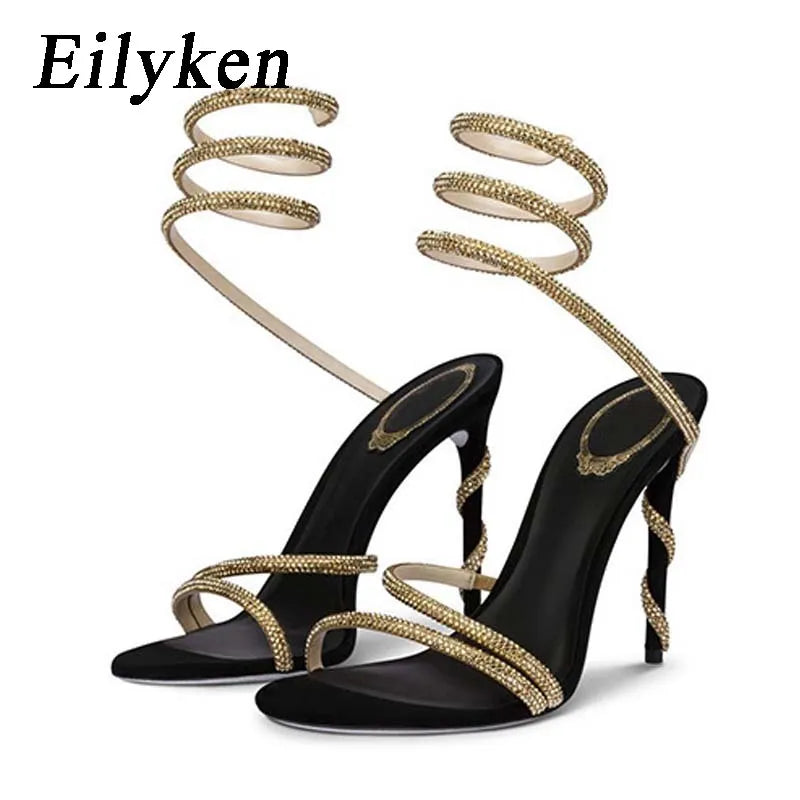 Crystal rhinestone heels