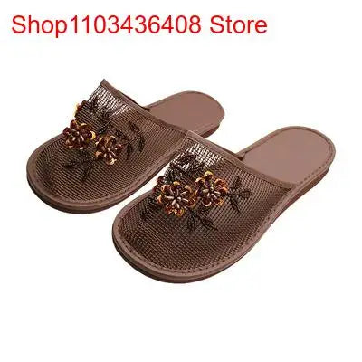 Women's Fashion Mesh Floral Slippers