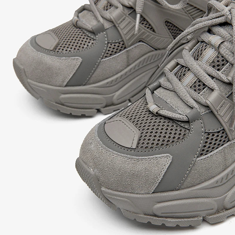 Handmade Mesh Trainers with Thick Sole