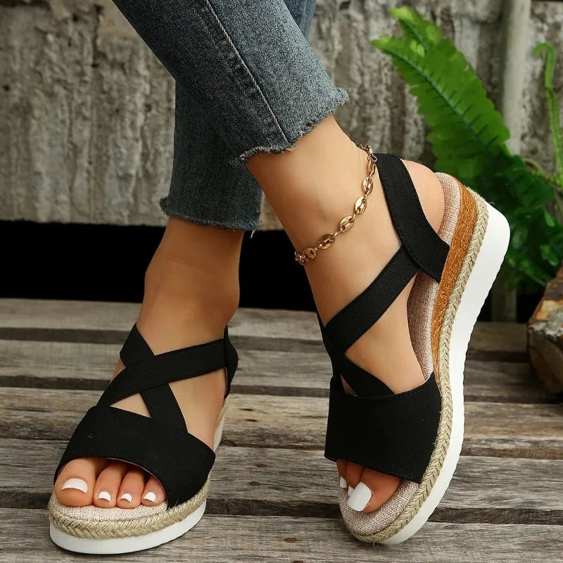 Peep Toe Sandals/wedges for Women