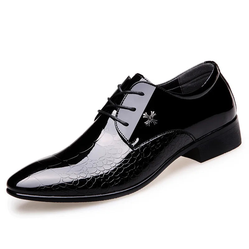 Italian oxford shoes patent leather plus size 38-48