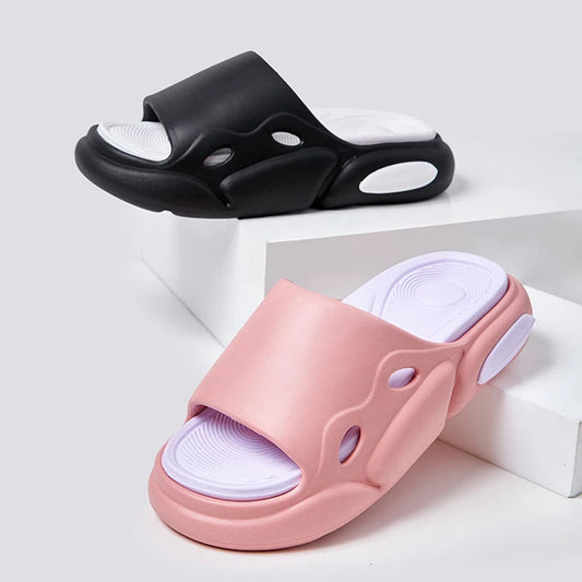 Mix Color Thick Platform Cloud Slippers