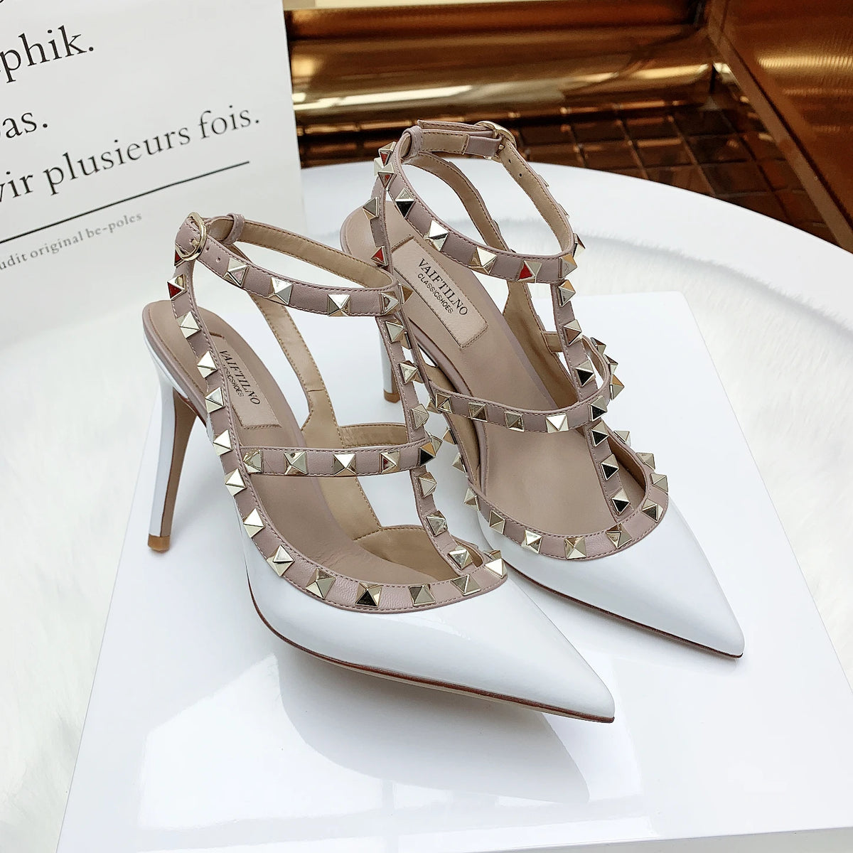 Women's Gladiator Summer Rivet High Heels