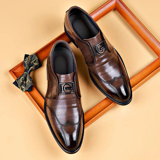 Men'S Business Pu Leather Shoes Big Size