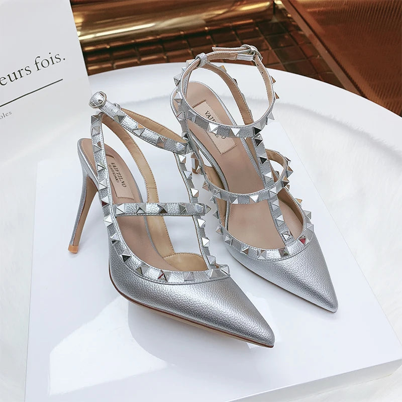 Women's Gladiator Summer Rivet High Heels