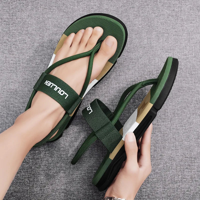Men  Flat Sandals Outdoor Ankle Wrap.
