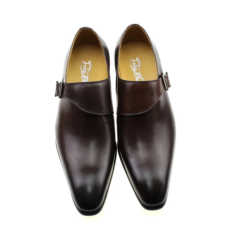 Dark Brown Black Office Business Formal Shoes for Men