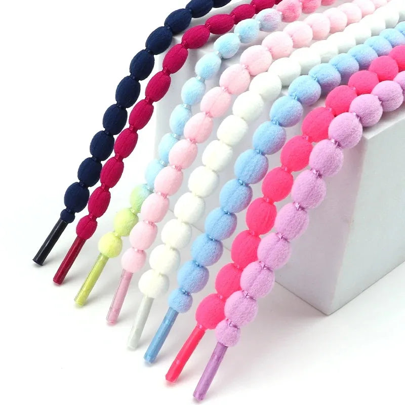 Fashionable colored beaded shoelaces Non fading 120/140/160cm
