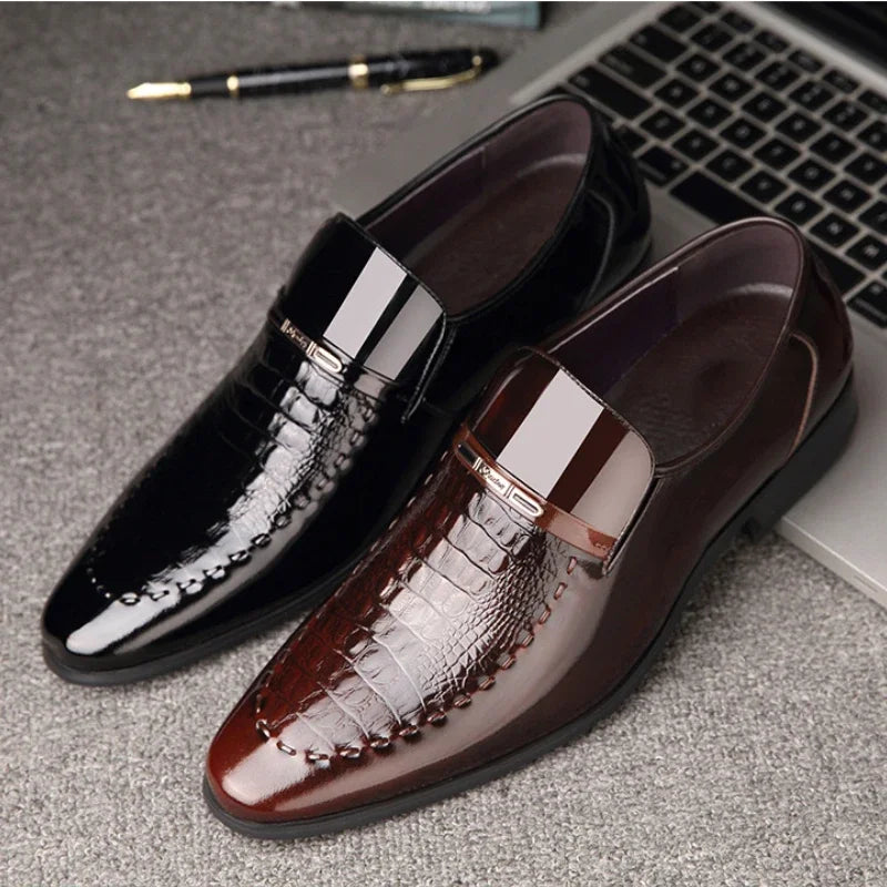 2024 Men Leather Shoes Classic Office Shoes