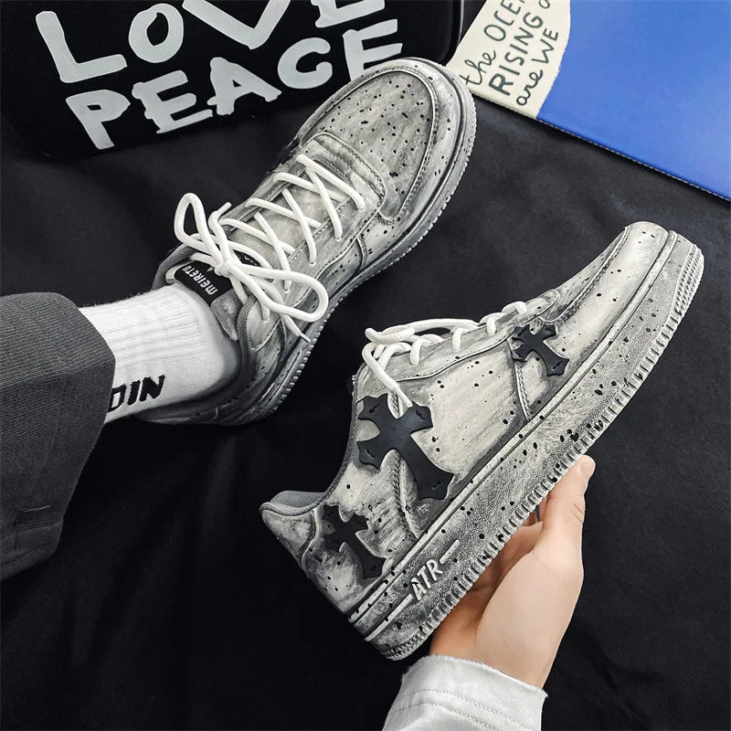 Men's Flat Lace-Up Running and Walking Shoes