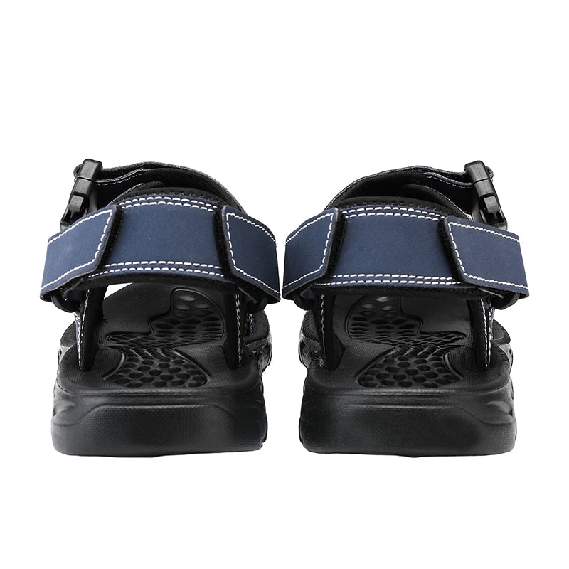 Summer Men's Genuine Leather Sandals Outdoor Roman Sandals Beach Anti slip Casual Lightweight Open Toe Boys' Sports Sandals