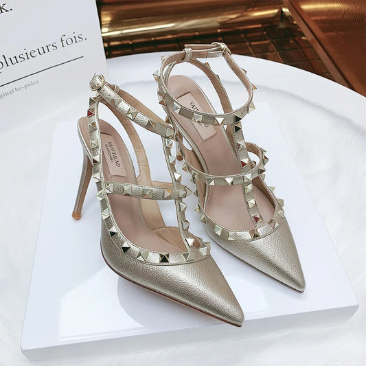 Women's Gladiator Summer Rivet High Heels
