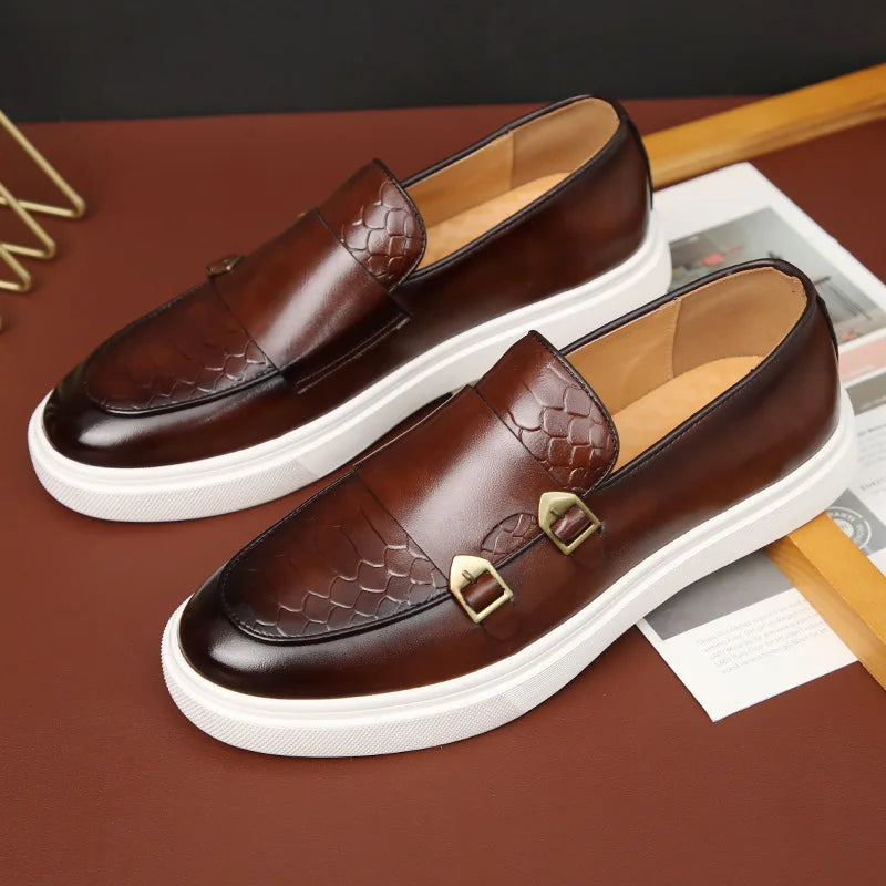 Men Retro British Style Loafers