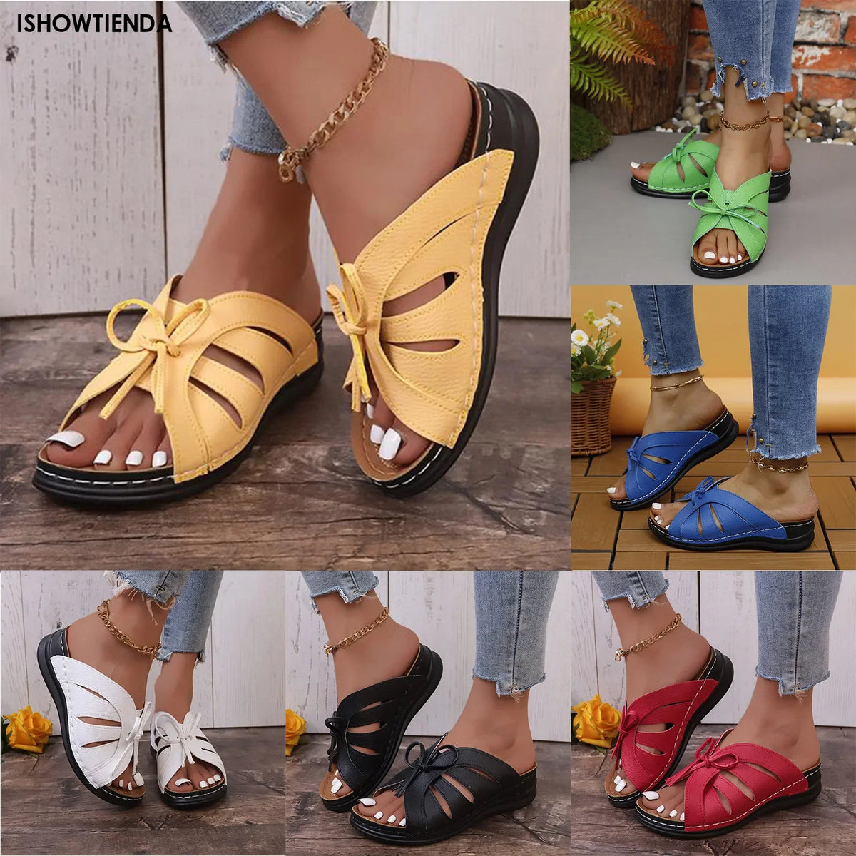New Summer Flat Butterfy Slippers