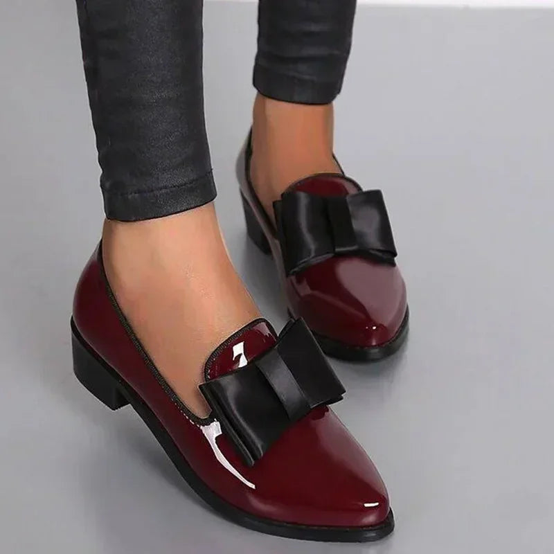 New Women's Bow Decor Pointed Toe Flat
