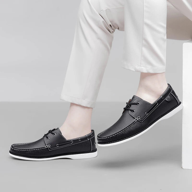breathable lace-up Loafers for men