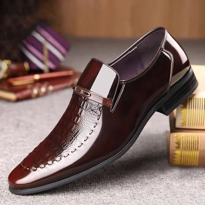 2024 Men Leather Shoes Classic Office Shoes