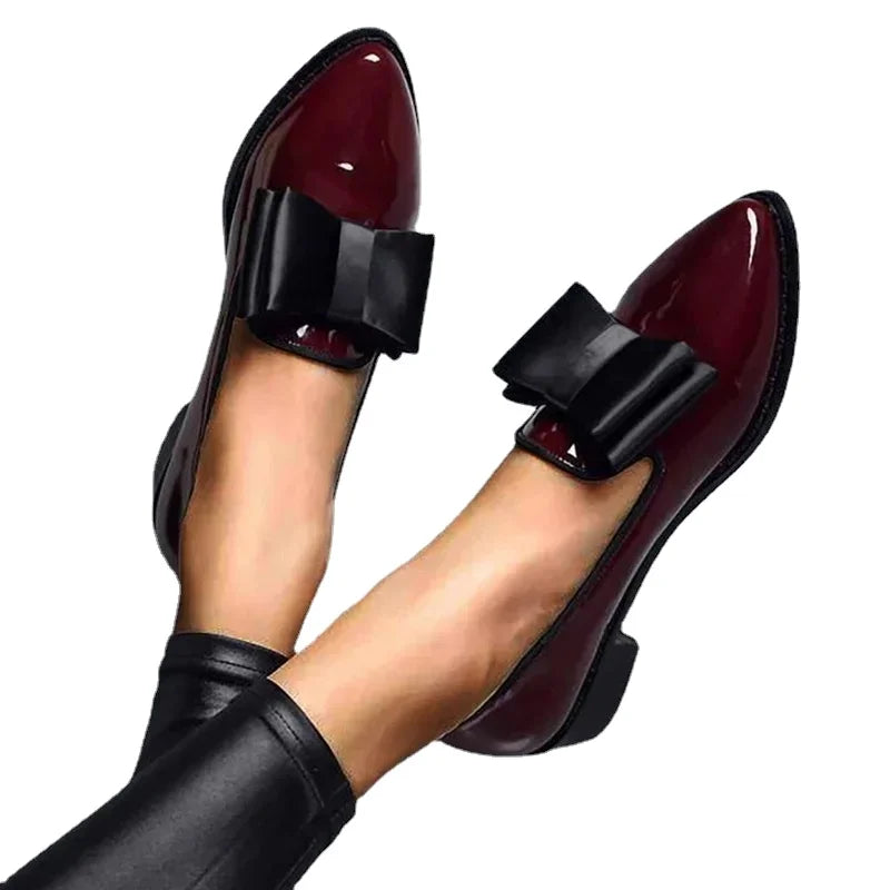 New Women's Bow Decor Pointed Toe Flat
