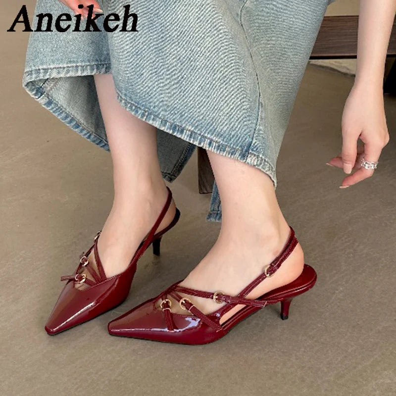 Women's Elegent Pointed Toe Thin Heel (Thin Heels)