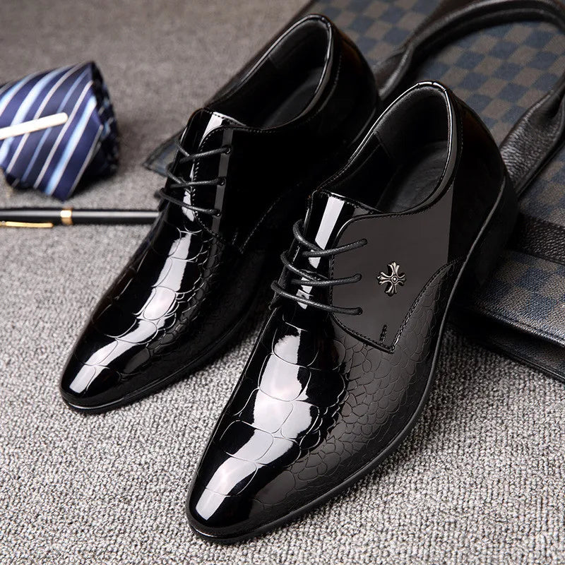 Italian oxford shoes patent leather plus size 38-48