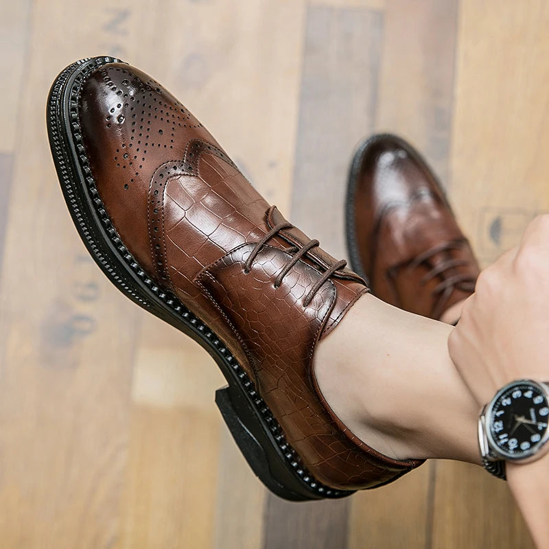 Handmade Mens Wingtip Oxford Shoes
