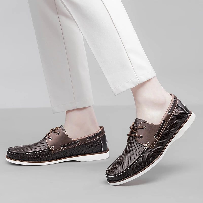 breathable lace-up Loafers for men