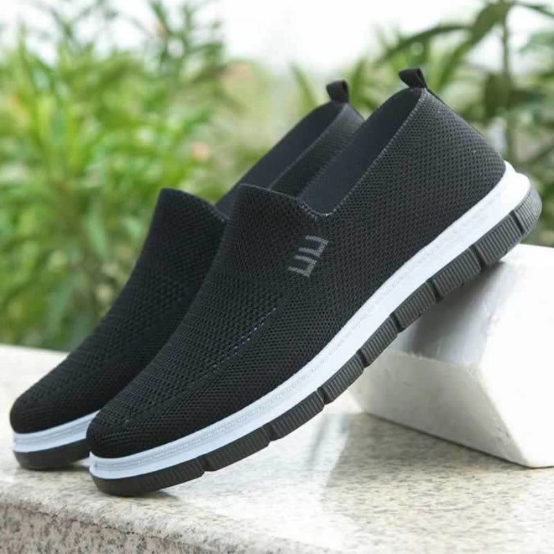 Mesh Men Shoes Solid Color Loafers